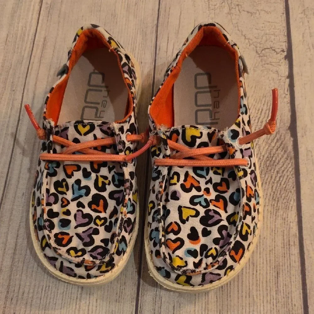 Colorful Heart Pattern Kids Shoes